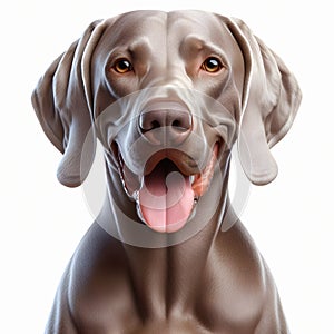 Happy Weimaraner Dog Close-Up