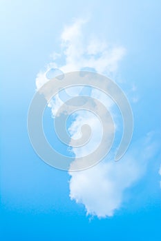 happy white cloud and blue sky background image