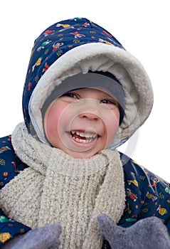 Happy winter kid