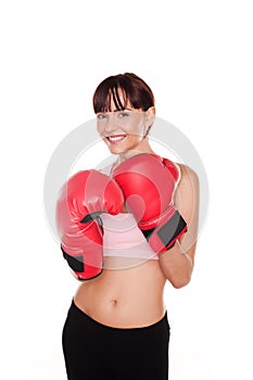 Happy Woman Boxer