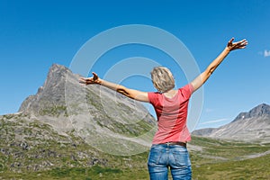 Happy woman enjoying freedom