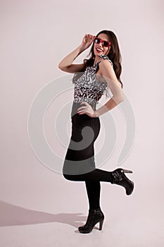 Happy woman portrait full lenth