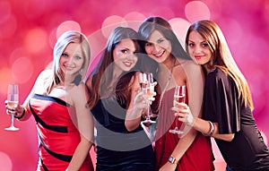 Happy women enjoying at nightclub