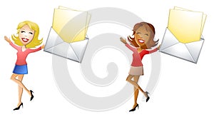 Happy Women With Mail