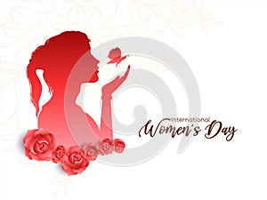 Happy Women\'s day 8 march celebration stylish decorative background