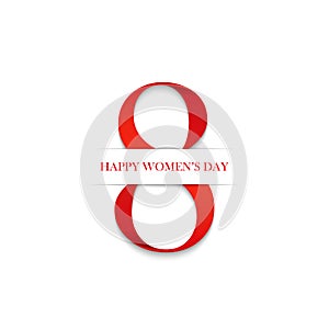Happy Women`s Day, 8 march greeting card.