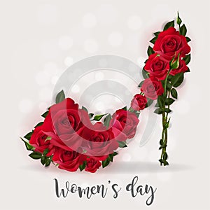 Happy Women`s Day. on background color.