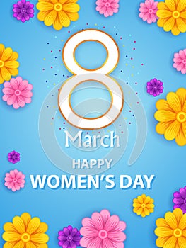 Happy Women's Day elegence greeting for 8th March celebration