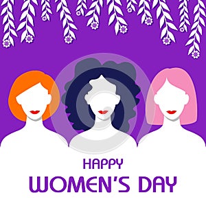 Happy Women's Day elegence greeting for 8th March celebration