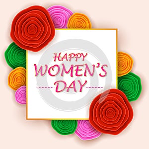 Happy Women's Day elegence greeting for 8th March celebration