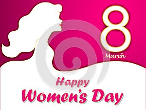 Happy Women's Day elegence greeting for 8th March celebration