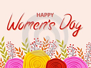 Happy Women's Day elegence greeting for 8th March celebration