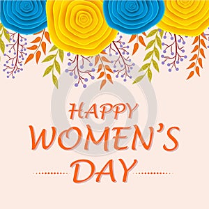 Happy Women's Day elegence greeting for 8th March celebration