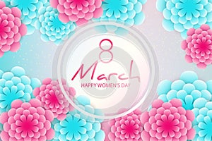 Happy Women`s Day greeting card.