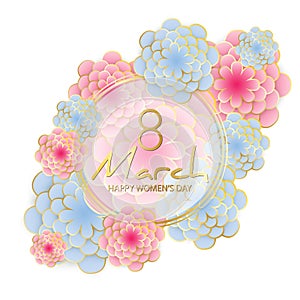 Happy Women`s Day greeting card