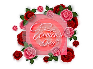 Happy Women`s Day greeting card