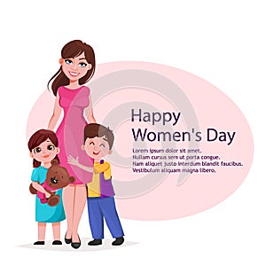 Happy Women`s day greeting card