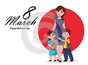 Happy Women`s day greeting card