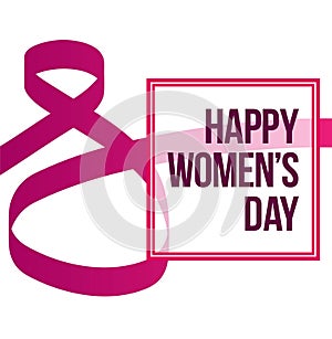 Happy Women's Day greeting card with beautiful designing elements.