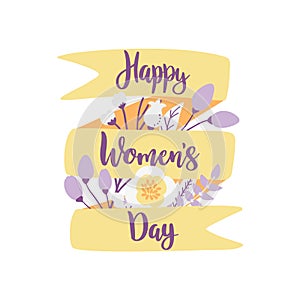 Happy Women`s day, hand drawn