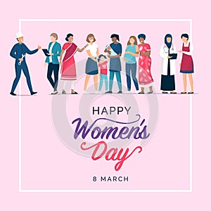 Happy women`s day holiday design