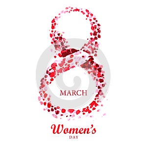 Happy Women`s Day 8march concept card background