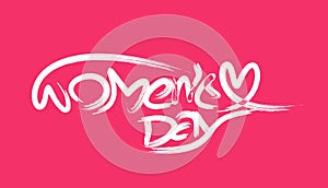 Happy women`s day stylish typography text