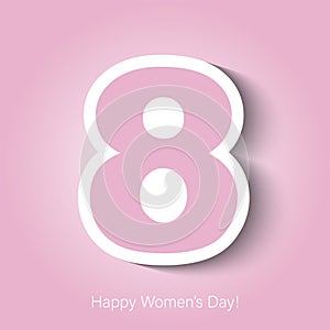 Happy Womens Day. 8 of march celebration poster