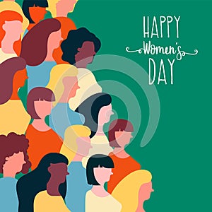 Happy Womens Day illustration for equal rights