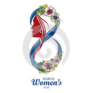 Happy womens day 8march greeting card design