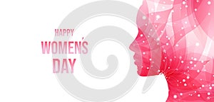 Happy Womens Day Postcard With Girl