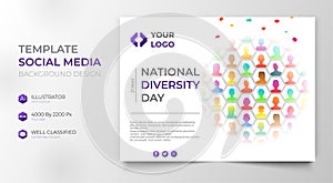 Happy world cultural diversity day, social media independence day template or colorful banner vector illustration.