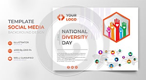 Happy world cultural diversity day, social media independence day template or colorful banner vector illustration.