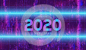 2020 Happy Year New Art Background