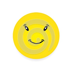 Happy yellow smile face dodle