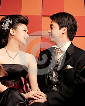Happy Young Asian Couple
