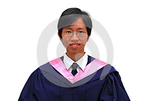 Happy, young Asian student graduate