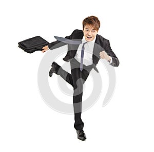 young business man running