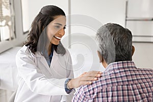 Happy young doctor woman enjoying medical job