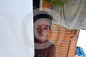 A happy young Fijian Girl