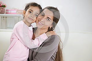 Happy young mother with daughter