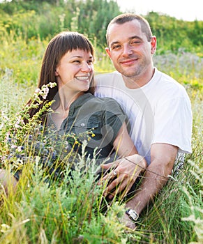 Happy young smiling couple