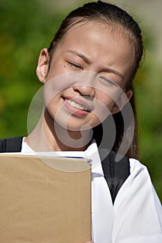 A Happy Youthful Diverse Girl Student