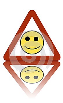 Happy zone warning sign