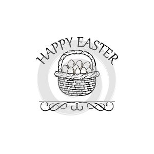 Hapy easter label.