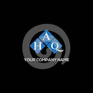 HAQ letter logo design on BLACK background. HAQ creative initials letter logo concept. HAQ letter design.HAQ letter logo design on photo