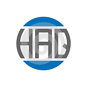HAQ letter logo design on white background. HAQ creative initials circle logo concept. HAQ letter design photo