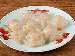 Har gow Chinese shrimp bonnet