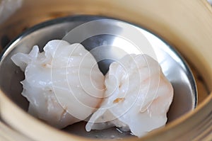 Har gow, Chinese steamed dumpling or steamed dough