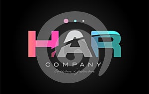 HAR h a r three letter logo icon design